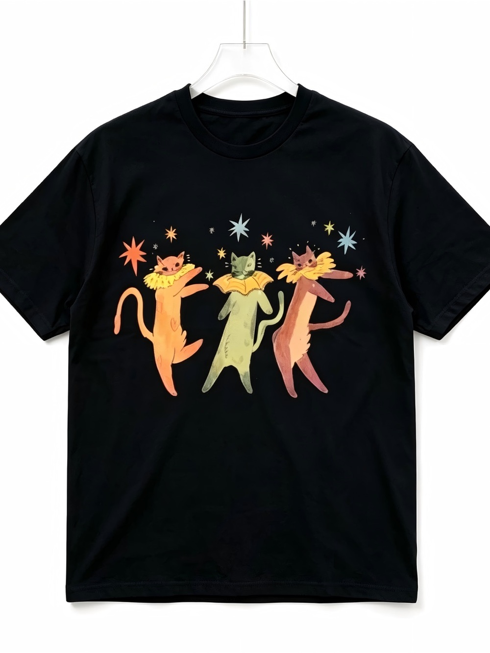 With Dancing Cats Graphic Womens Mens T-shirt Unisex